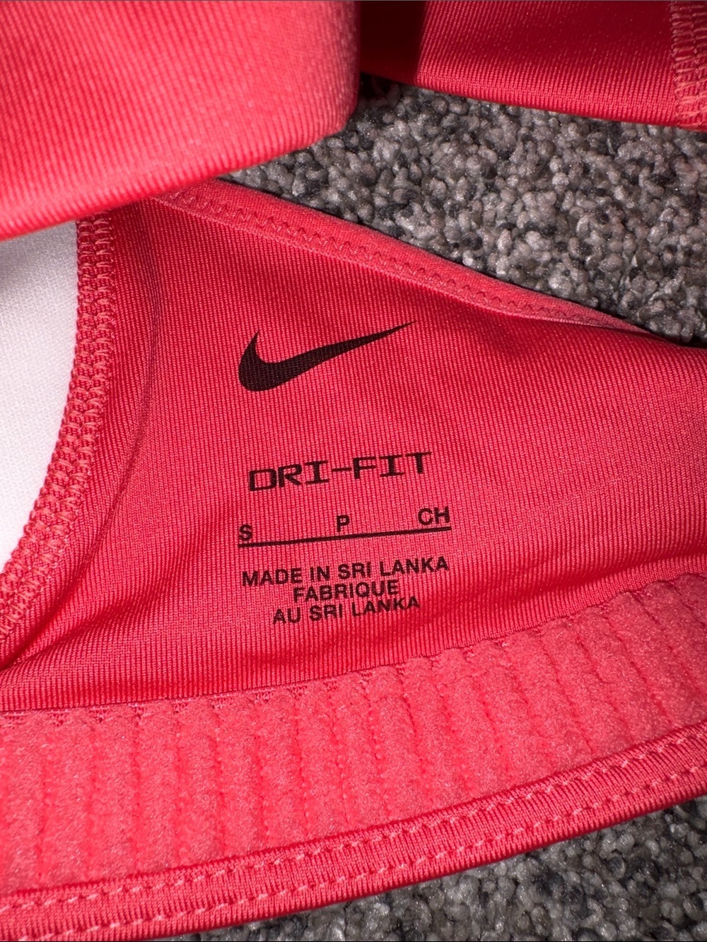 Nike DriFit Racerback Sports Bra in Coral Pink - Picture 4 of 5